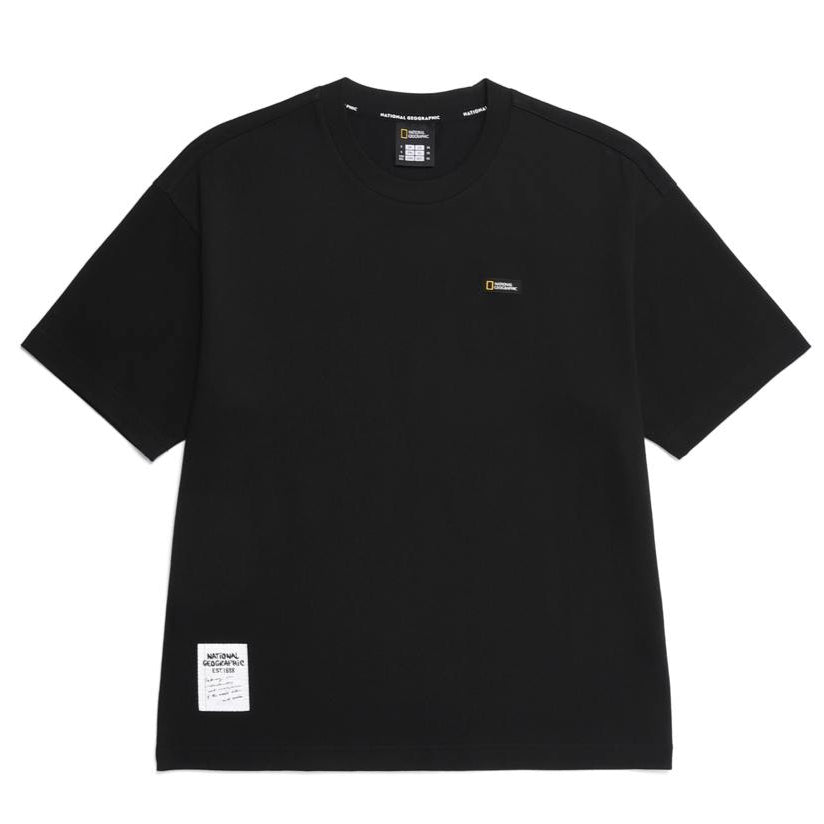 UNISEX TREASURE COMPASHORT SLEEVE/COORDINATE SEMI-OVER FIT GRAPHIC H/TEE CARBON BLACK
