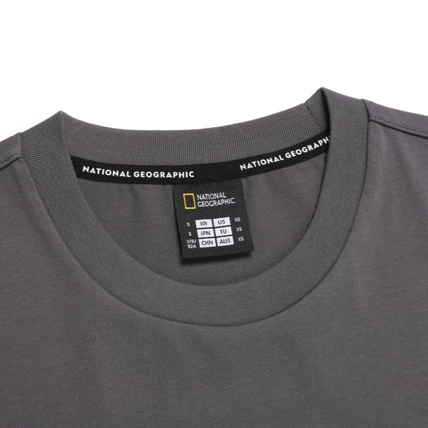 UNISEX TREASURE COMPASHORT SLEEVE/COORDINATE SEMI-OVER FIT GRAPHIC H/TEE GREY