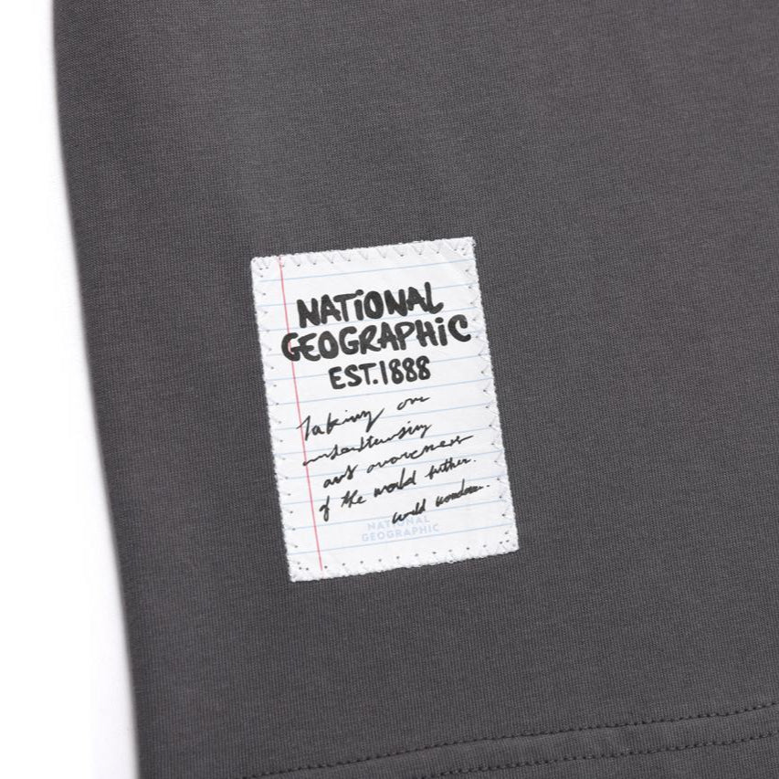 UNISEX TREASURE COMPASHORT SLEEVE/COORDINATE SEMI-OVER FIT GRAPHIC H/TEE GREY