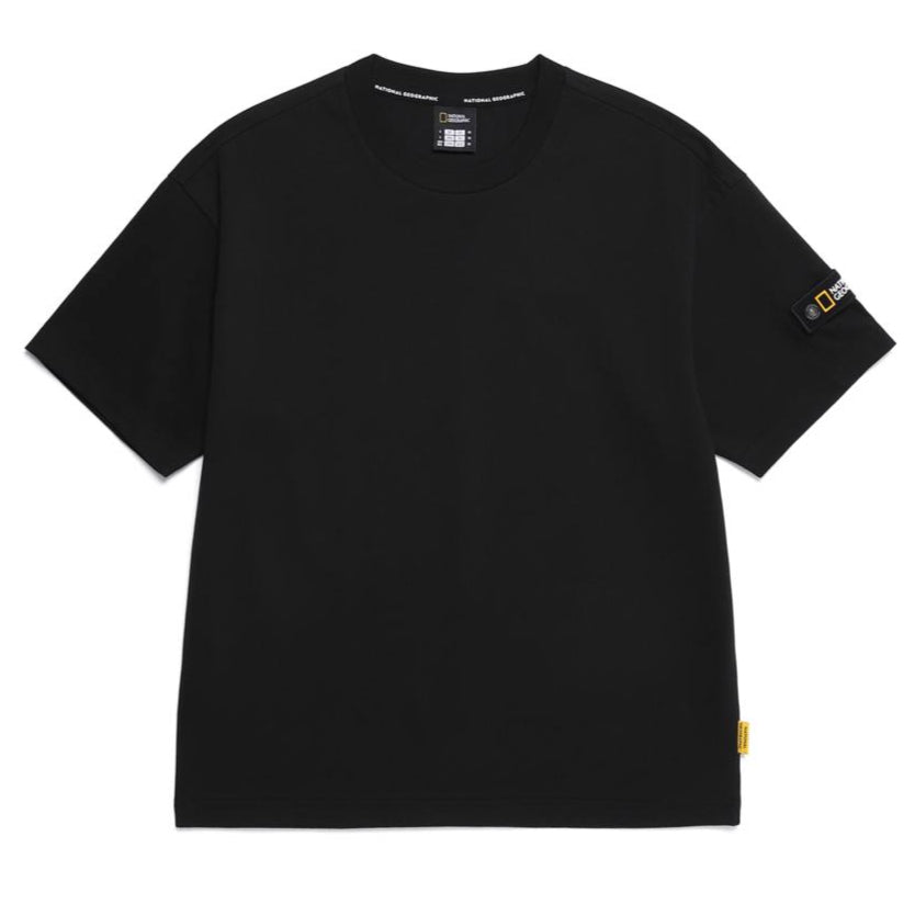 UNISEX SEMI-OVER FIT WAPPEN H/TEE CARBON BLACK