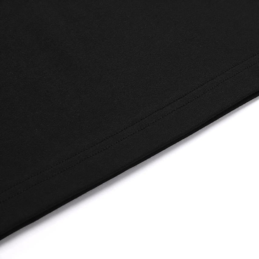 UNISEX SEMI-OVER FIT WAPPEN H/TEE CARBON BLACK