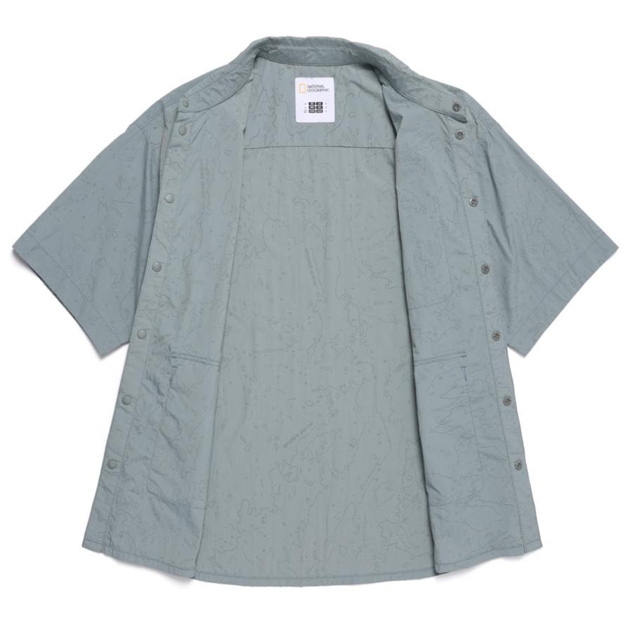 UTILITY ALLOVER PRINT SET UP SHIRT KHAKI GREEN
