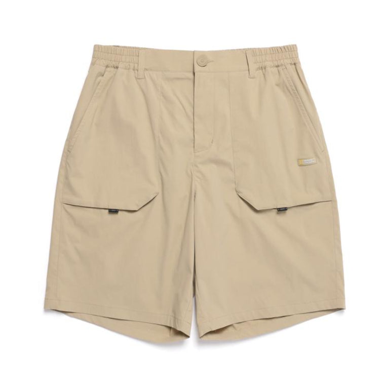 UNISEX MESH HYBRID FATIGUE SHORTS SAND BEIGE