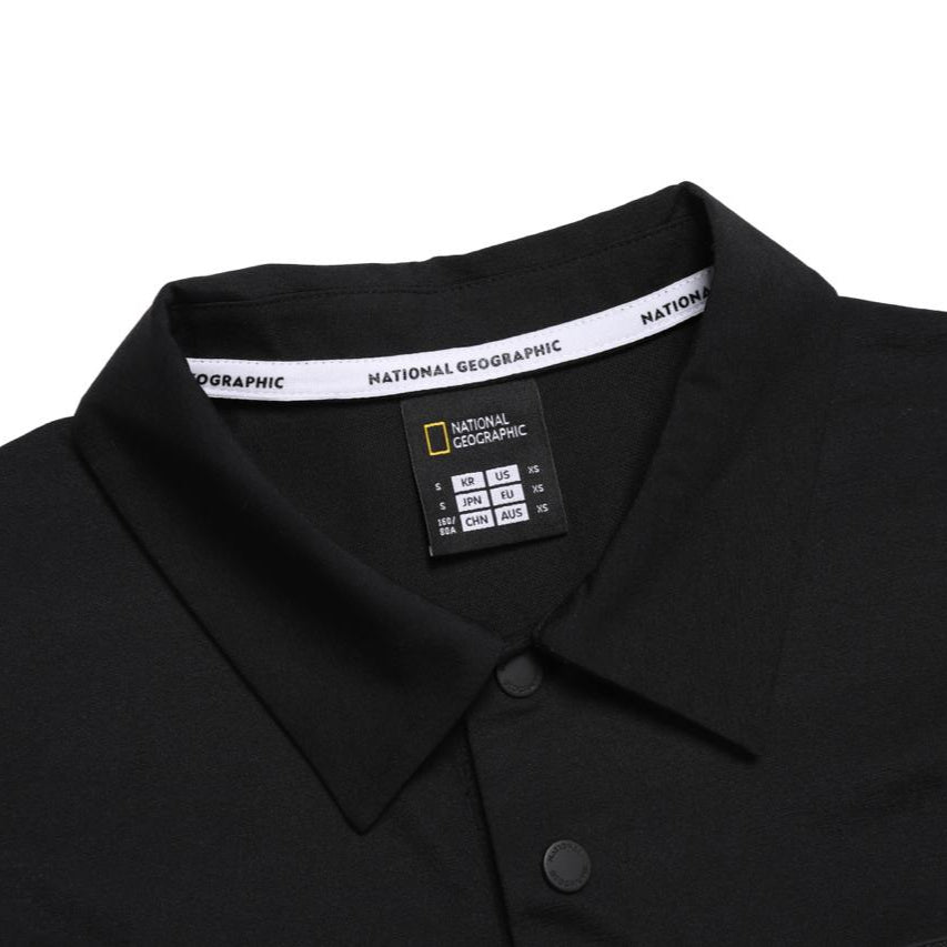 FROZEN AIR SHORT SLEEVE COLLAR T-SHIRT CARBON BLACK
