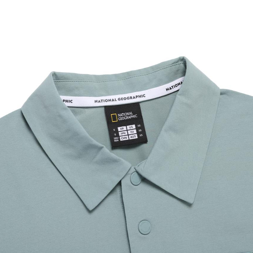 FROZEN AIR SHORT SLEEVE COLLAR T-SHIRT KHAKI GREEN
