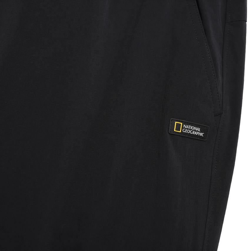 WOMEN ADELIE LIGHTWEIGHT WOVEN STRETCH RELAX FIT PANTS CARBON BLACK