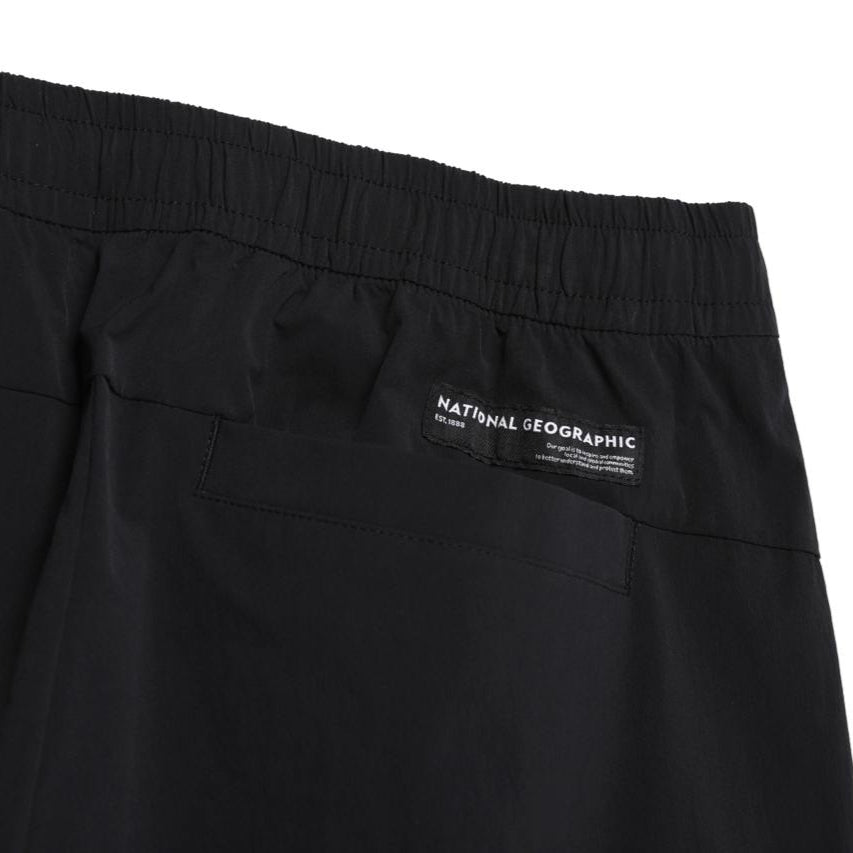 WOMEN ADELIE LIGHTWEIGHT WOVEN STRETCH RELAX FIT PANTS CARBON BLACK