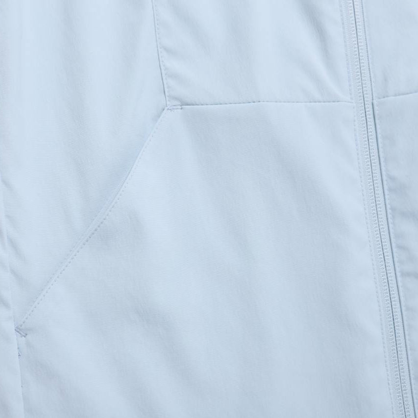 WOMEN FROZEN CUBE ZIP-UP VEST L/BLUE