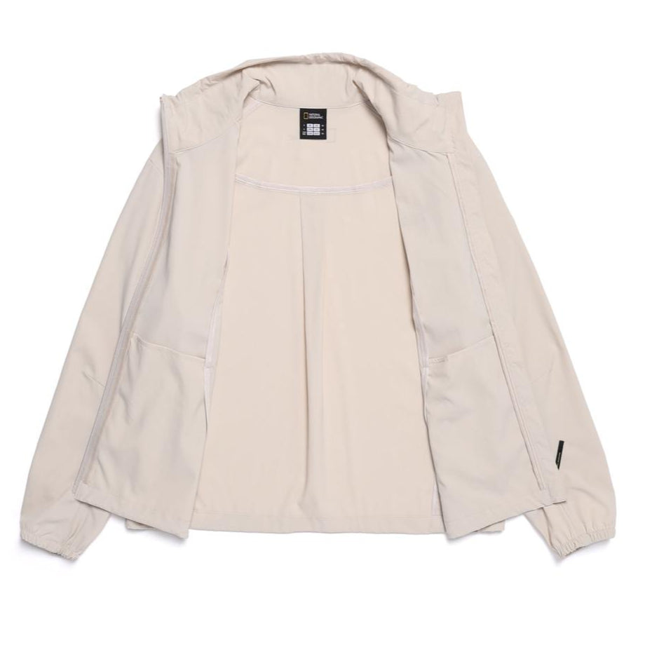 WOMEN FROZEN CUBE STANDNECK WINDBREAKER OAK BEIGE