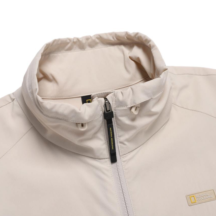 WOMEN FROZEN CUBE STANDNECK WINDBREAKER OAK BEIGE