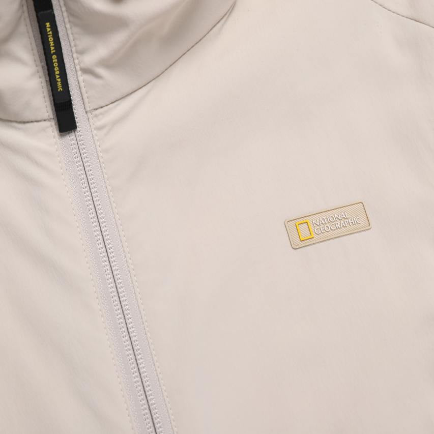 WOMEN FROZEN CUBE STANDNECK WINDBREAKER OAK BEIGE