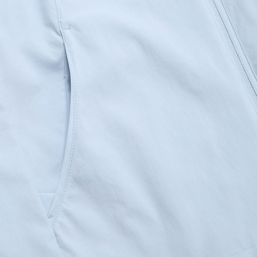 WOMEN FROZEN CUBE STANDNECK WINDBREAKER L/BLUE