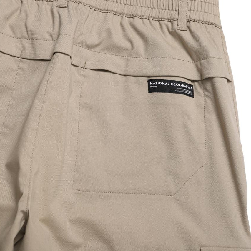 SMALL POCKET DETAILED CARGO JOGGER PANTS SAND BEIGE