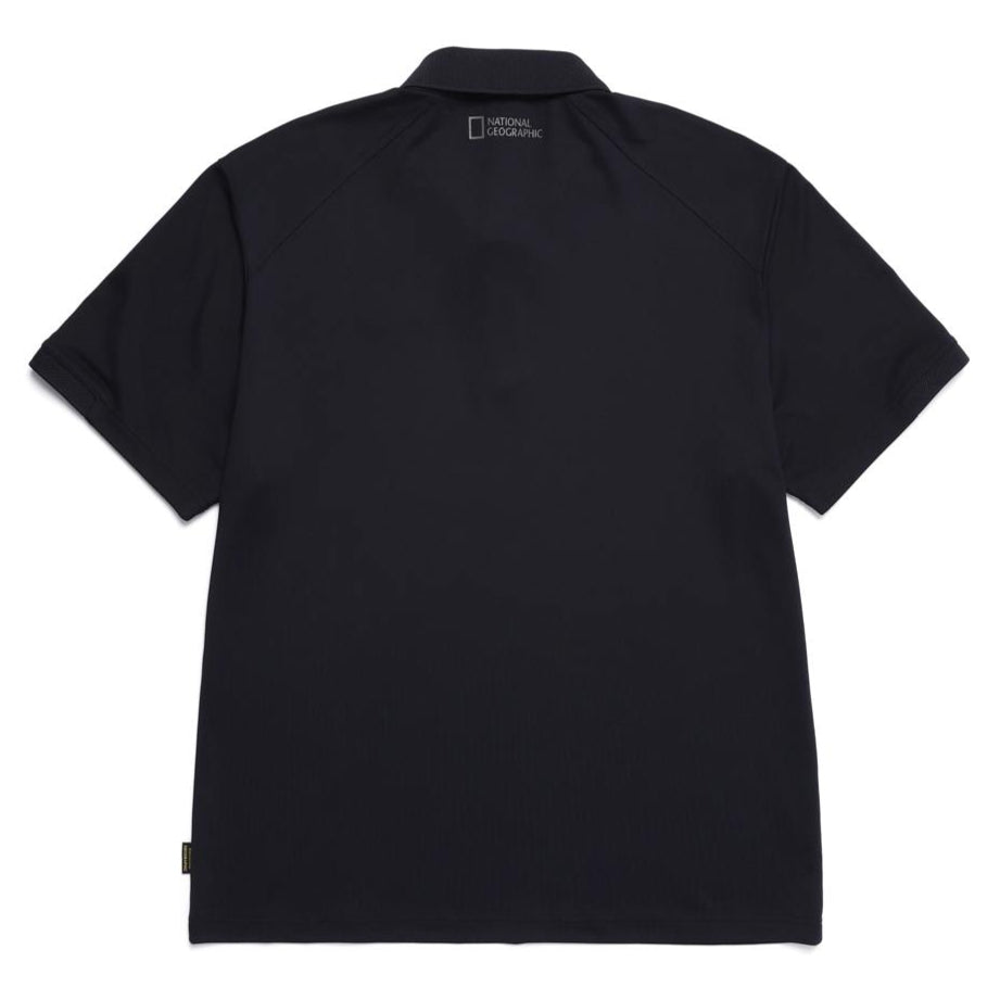 WELLAKA COOLING BASIC FIT PIQUE COLLAR T-SHIRT DEEP SEA NAVY