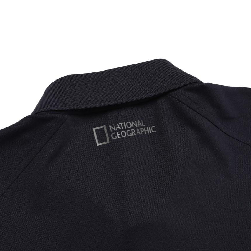 WELLAKA COOLING BASIC FIT PIQUE COLLAR T-SHIRT DEEP SEA NAVY