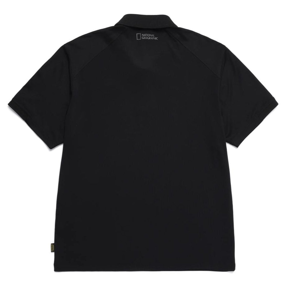 WELLAKA COOLING BASIC FIT PIQUE COLLAR T-SHIRT CARBON BLACK