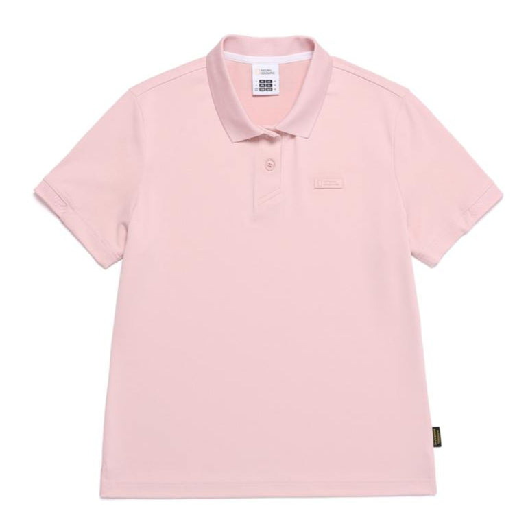 WOMEN WELLAKA COOLING BASIC FIT PIQUE COLLAR T-SHIRT L/PINK