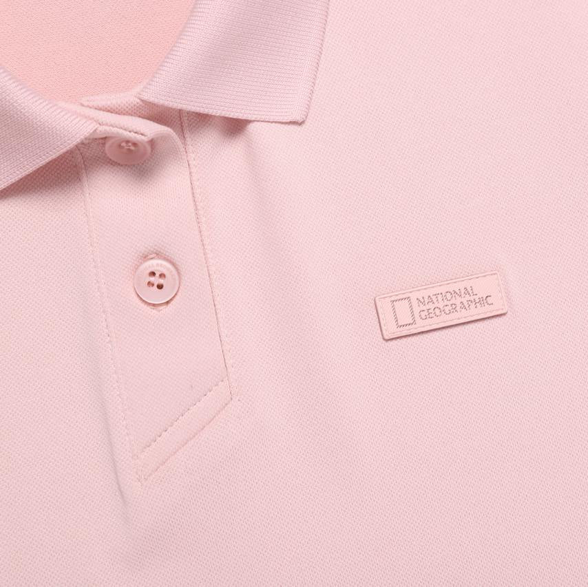 WOMEN WELLAKA COOLING BASIC FIT PIQUE COLLAR T-SHIRT L/PINK