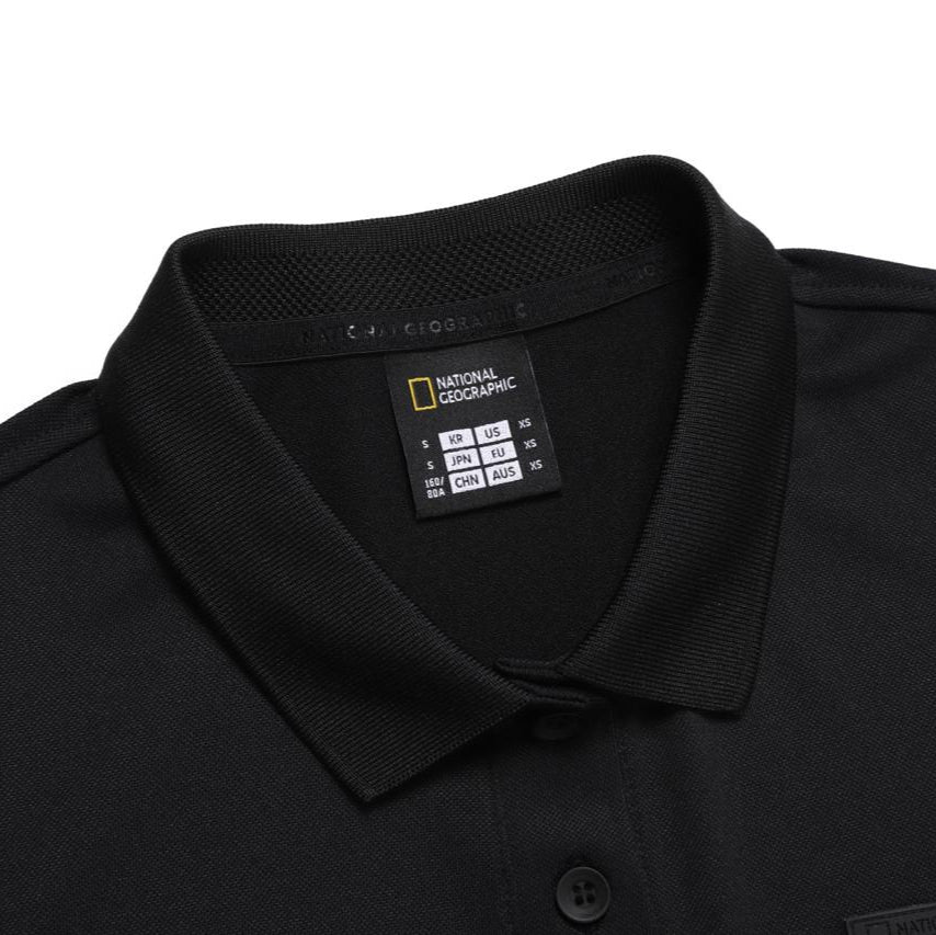 WOMEN WELLAKA COOLING BASIC FIT PIQUE COLLAR T-SHIRT CARBON BLACK