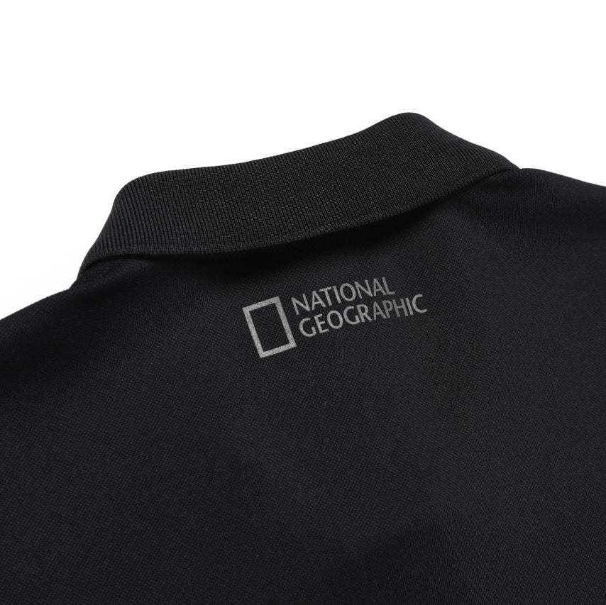 WOMEN WELLAKA COOLING BASIC FIT PIQUE COLLAR T-SHIRT CARBON BLACK