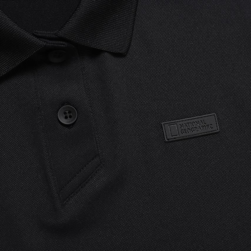 WOMEN WELLAKA COOLING BASIC FIT PIQUE COLLAR T-SHIRT CARBON BLACK