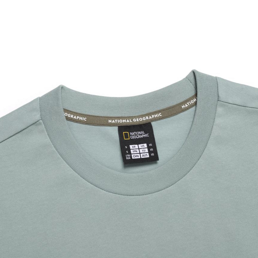 REGEN ASKIN ON THE ROAD GRAPHIC SEMI OVER FIT SHORT SLEEVE T-SHIRT KHAKI GREEN