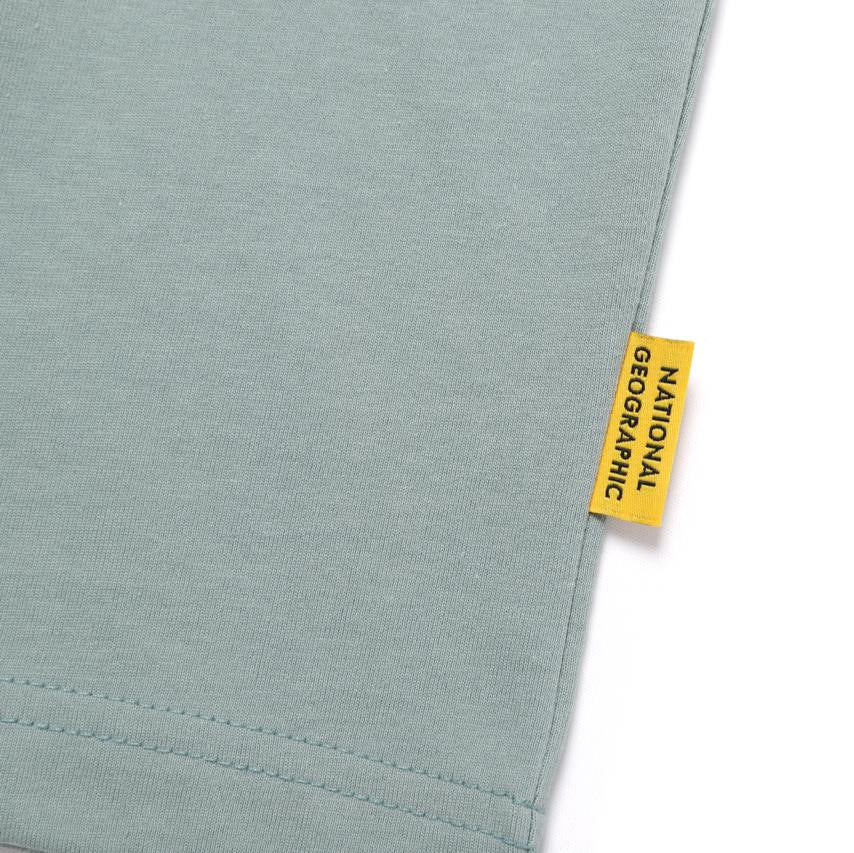 REGEN ASKIN ON THE ROAD GRAPHIC SEMI OVER FIT SHORT SLEEVE T-SHIRT KHAKI GREEN
