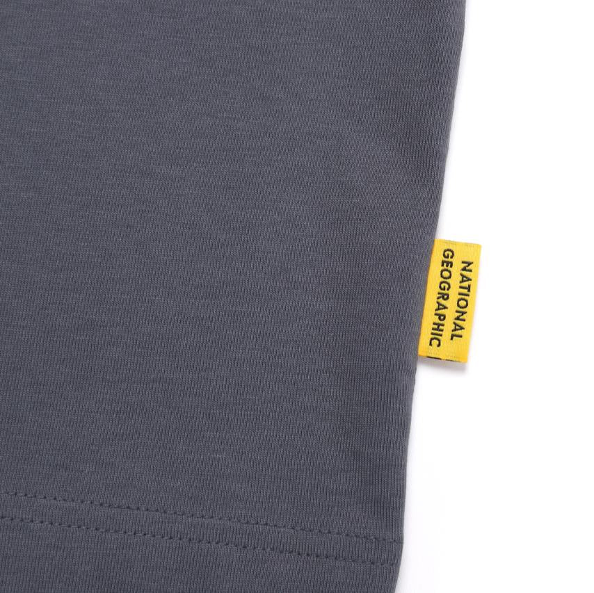 REGEN CIRCLE GRAPHIC SEMI-OVER FIT SHORT SLEEVE T-SHIRT BLUE GREY