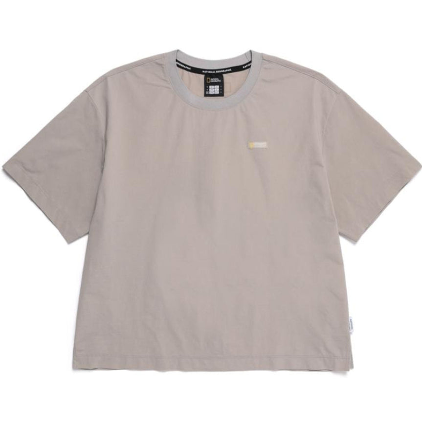 WOMEN FROZEN AIR SEMI CROP SHORT SLEEVE TEE MOURNING GREY