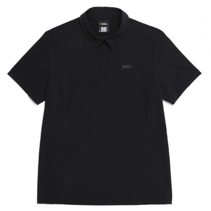WOMEN AIR DOT BASIC POLO SHIRTS CARBON BLACK