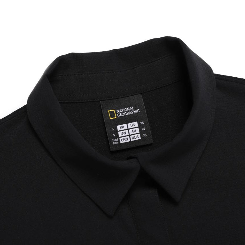 WOMEN AIR DOT BASIC POLO SHIRTS CARBON BLACK