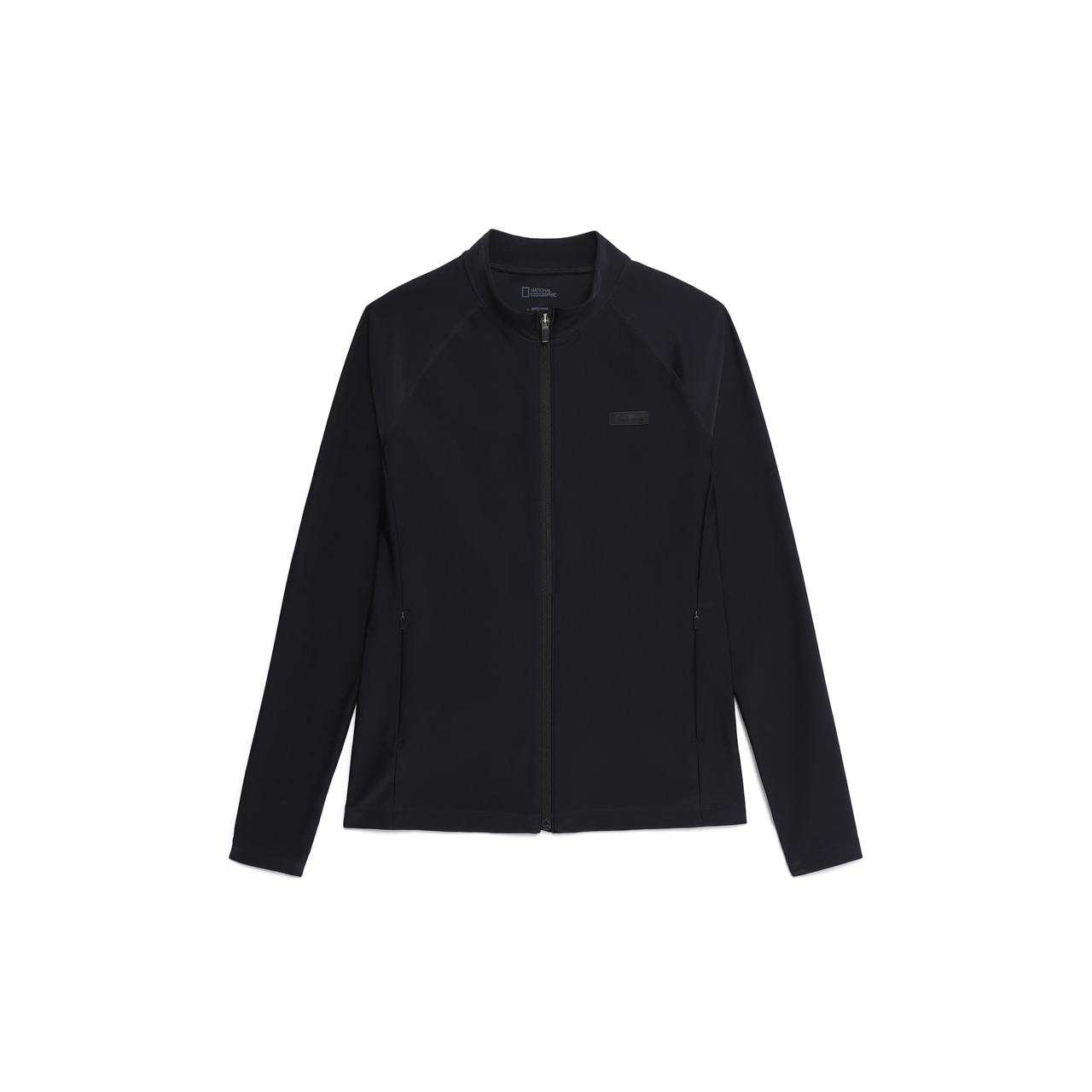 BASIC ZIP-UP RASHGUARD CARBON BLACK