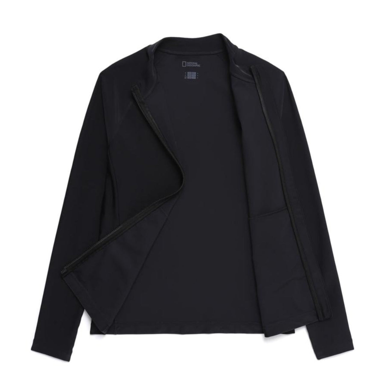 BASIC ZIP-UP RASHGUARD CARBON BLACK