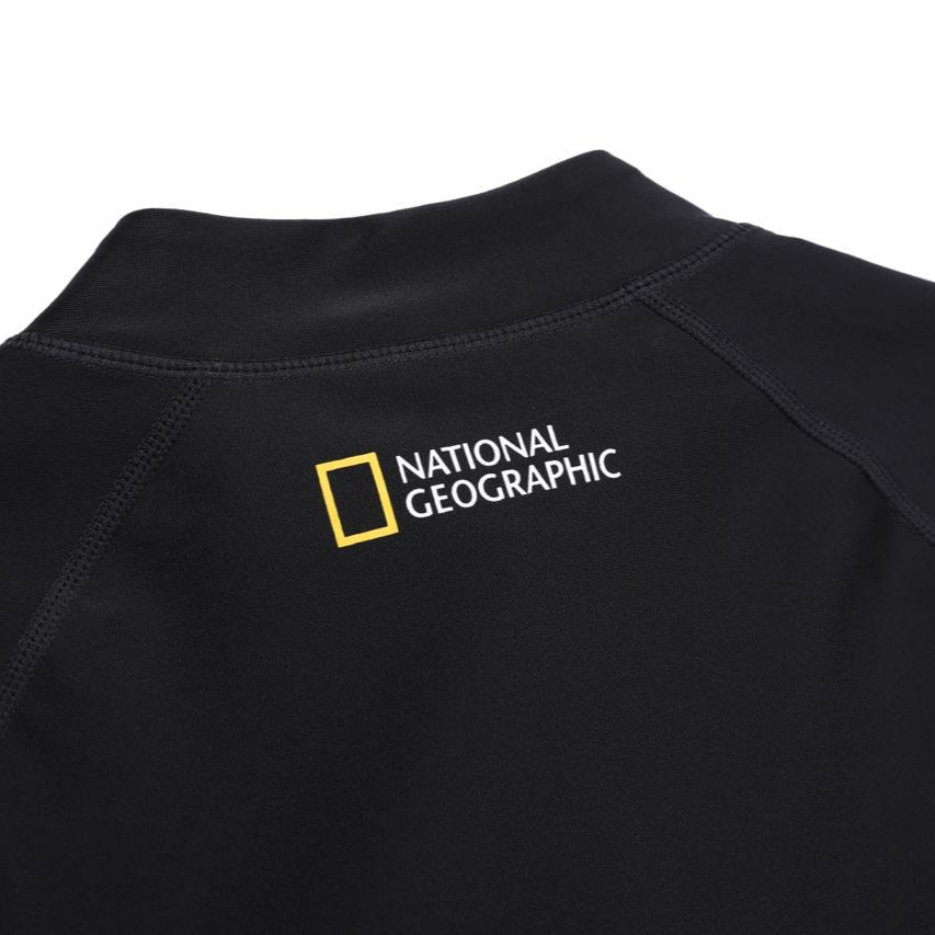 BASIC ZIP-UP RASHGUARD CARBON BLACK