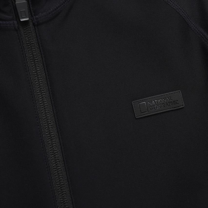 BASIC ZIP-UP RASHGUARD CARBON BLACK