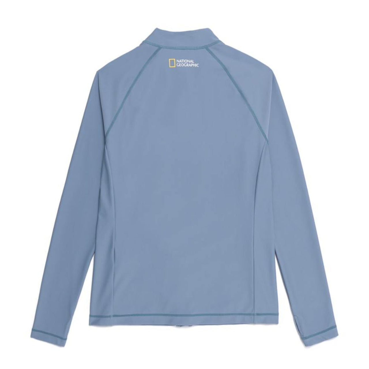 BASIC ZIP-UP RASHGUARD BLUE GREY