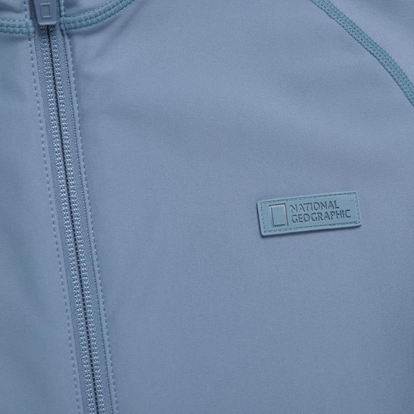 BASIC ZIP-UP RASHGUARD BLUE GREY