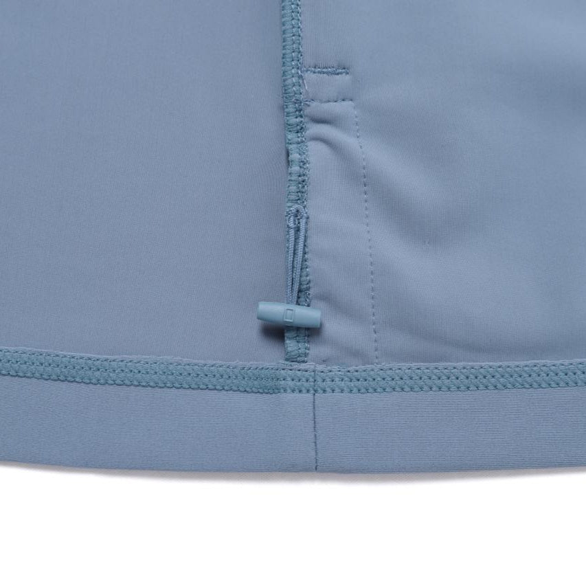 BASIC ZIP-UP RASHGUARD BLUE GREY