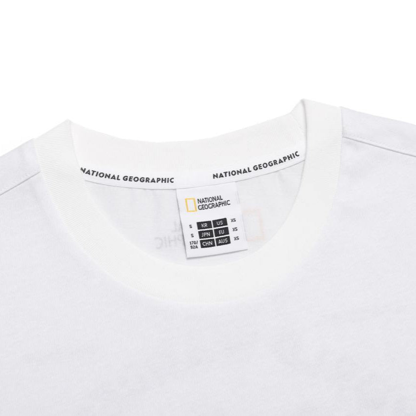 OVIS UNISEX WANDERER SEMI OVER FIT SHORT SLEEVE T-SHIRT WHITE