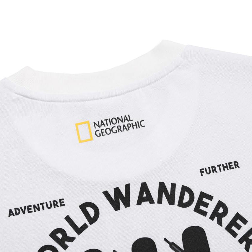 OVIS UNISEX WANDERER SEMI OVER FIT SHORT SLEEVE T-SHIRT WHITE