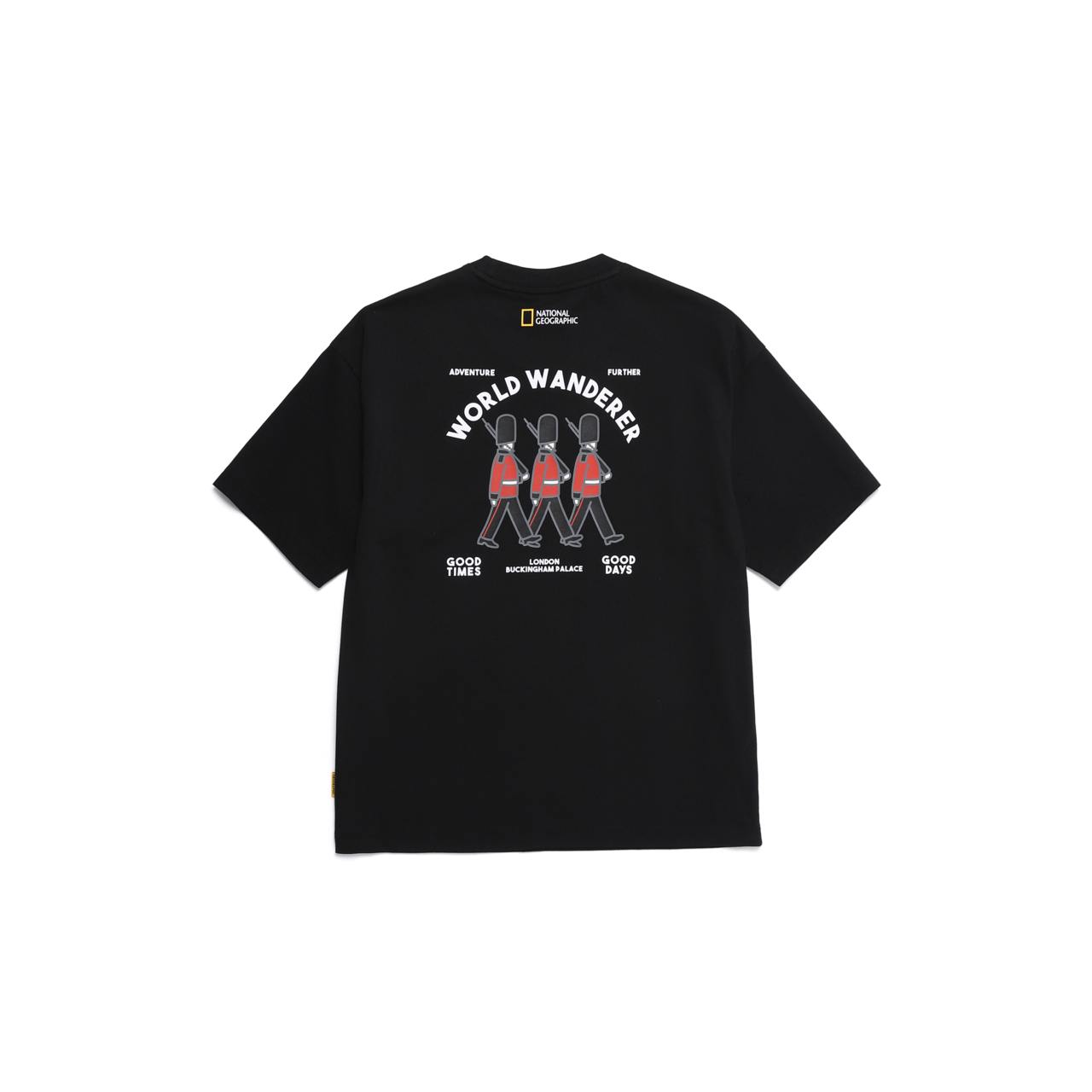 OVIS UNISEX WANDERER SEMI OVER FIT SHORT SLEEVE T-SHIRT CARBON BLACK