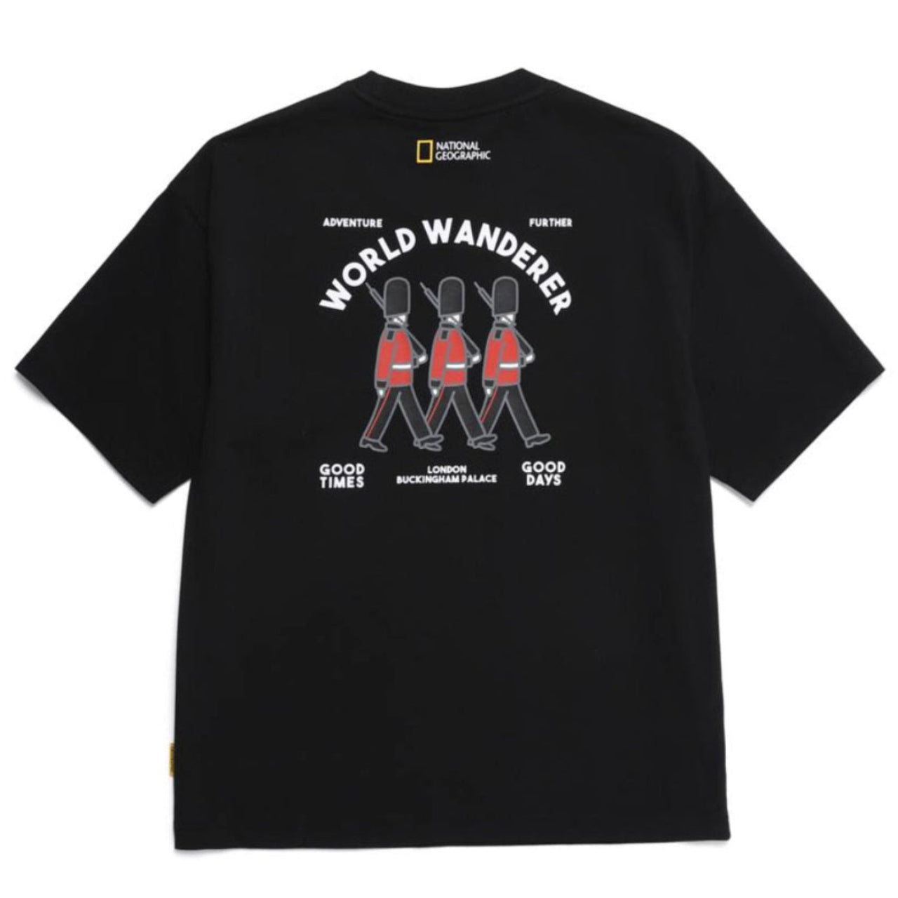 OVIS UNISEX WANDERER SEMI OVER FIT SHORT SLEEVE T-SHIRT CARBON BLACK