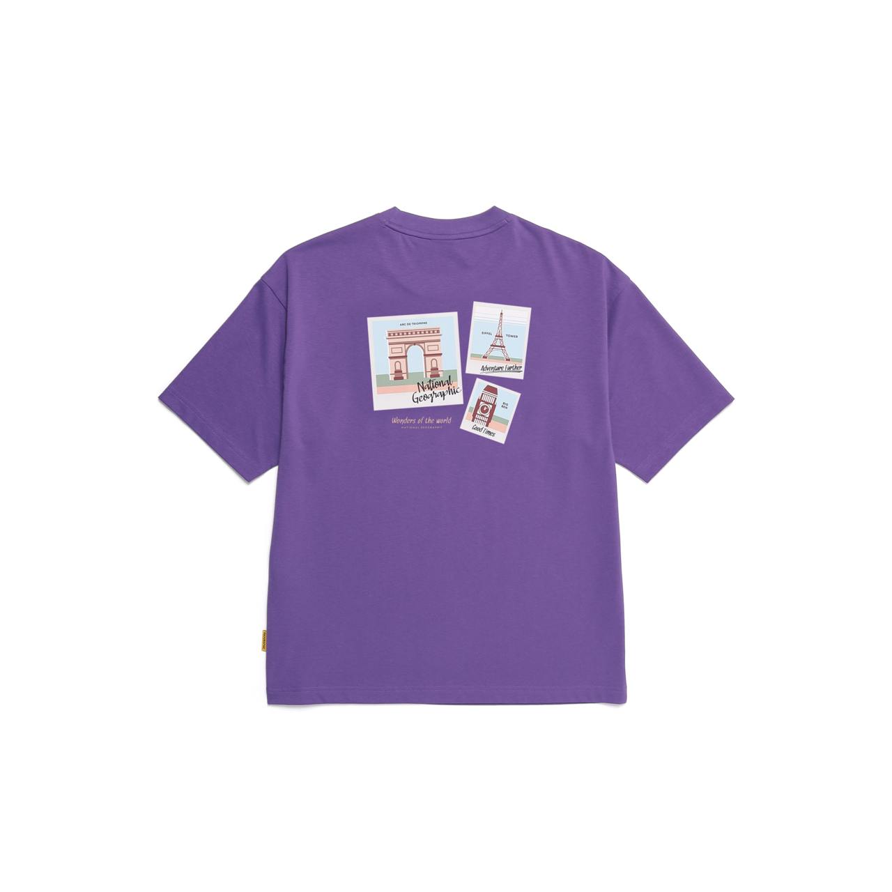OVIS EUROPE LANDMARK SEMI OVER FIT SHORT SLEEVE T-SHIRT VIOLET