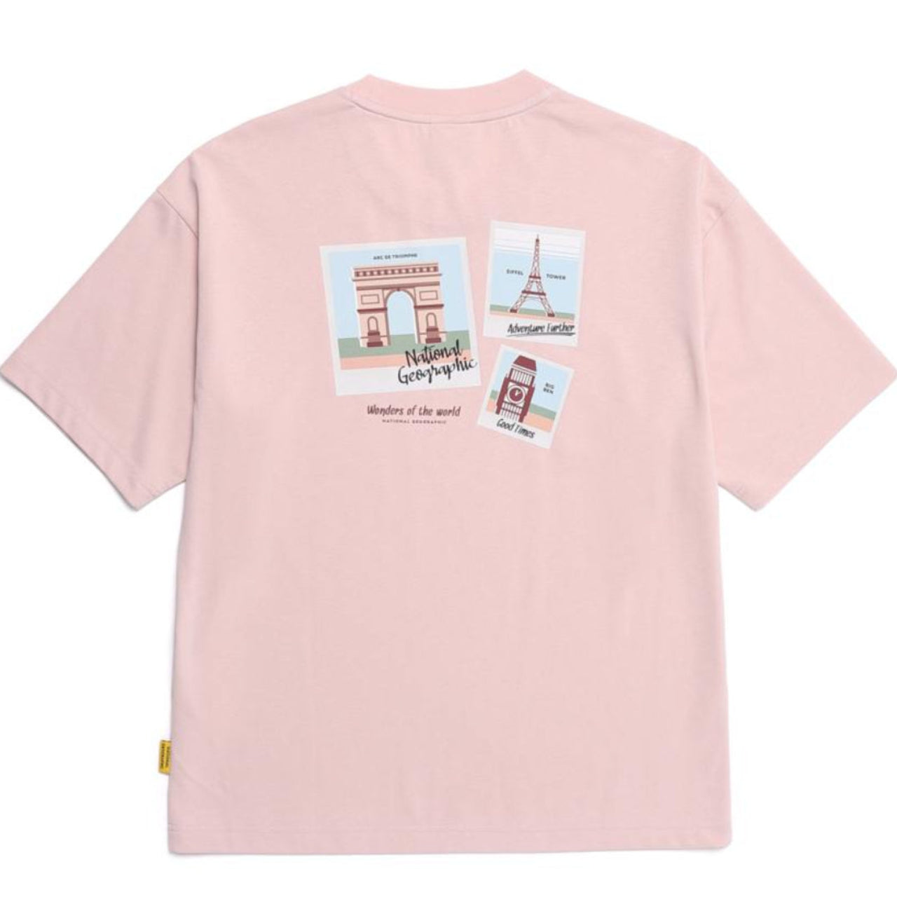 OVIS EUROPE LANDMARK SEMI OVER FIT SHORT SLEEVE T-SHIRT L/PINK