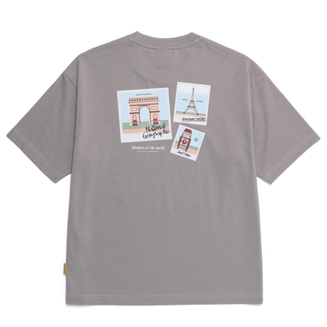 OVIS EUROPE LANDMARK SEMI OVER FIT SHORT SLEEVE T-SHIRT STONE GREY