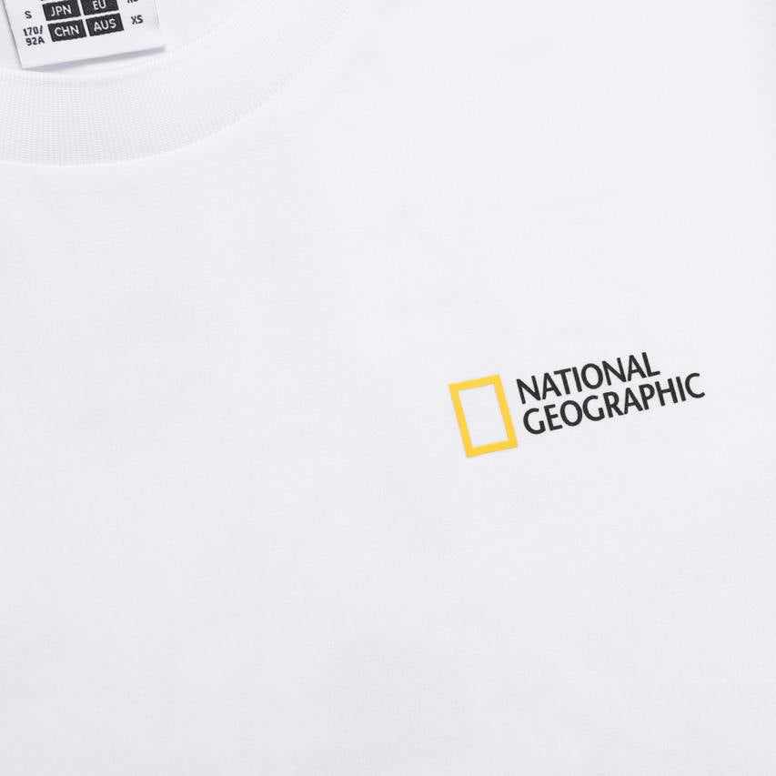 CROW COOL MAX WORLD MAP BASIC FIT SHORT SLEEVE T-SHIRT WHITE