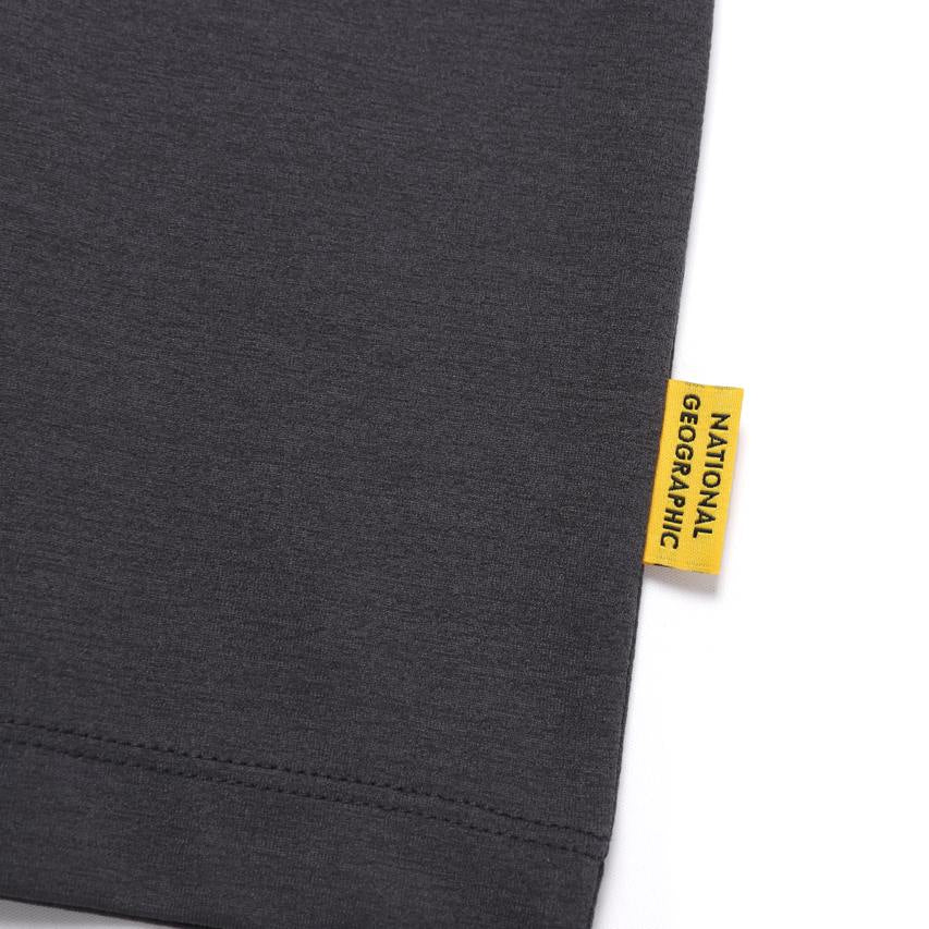 CROW COOL MAX WORLD MAP BASIC FIT SHORT SLEEVE T-SHIRT D/GREY