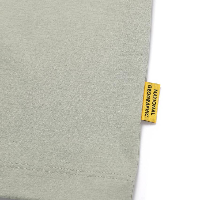 CROW COOL MAX WORLD MAP BASIC FIT SHORT SLEEVE T-SHIRT GREEN OLIVE