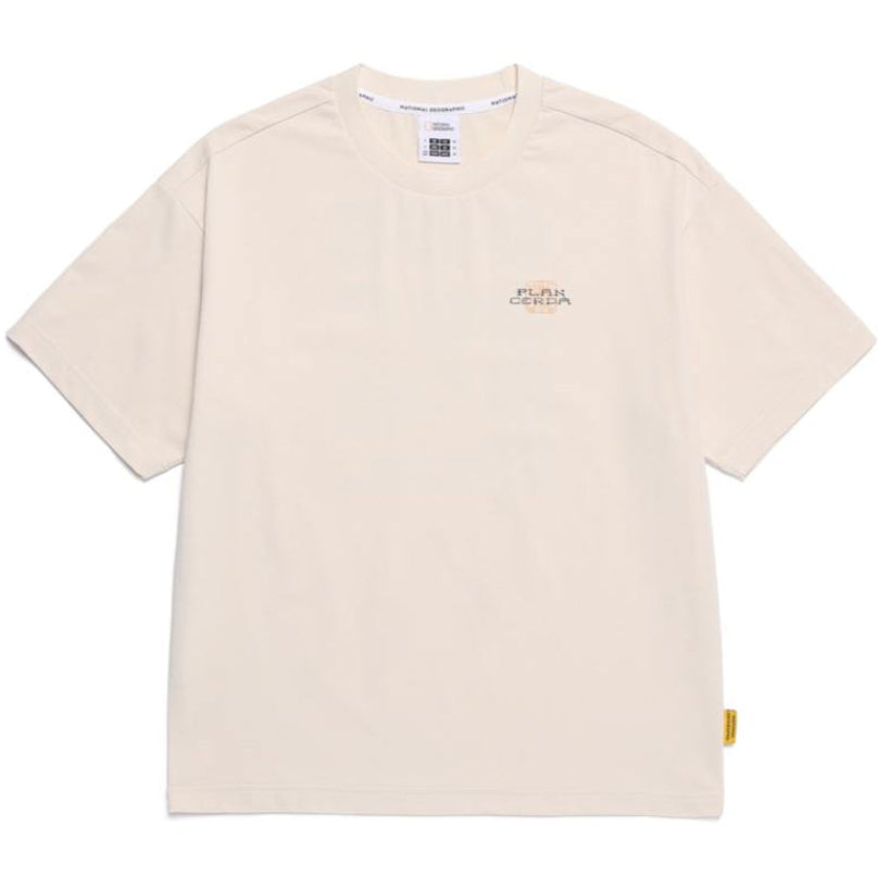 CROW COOL MAX BARCELONA SEMI OVER FIT SHORT SLEEVE T-SHIRT L/BEIGE