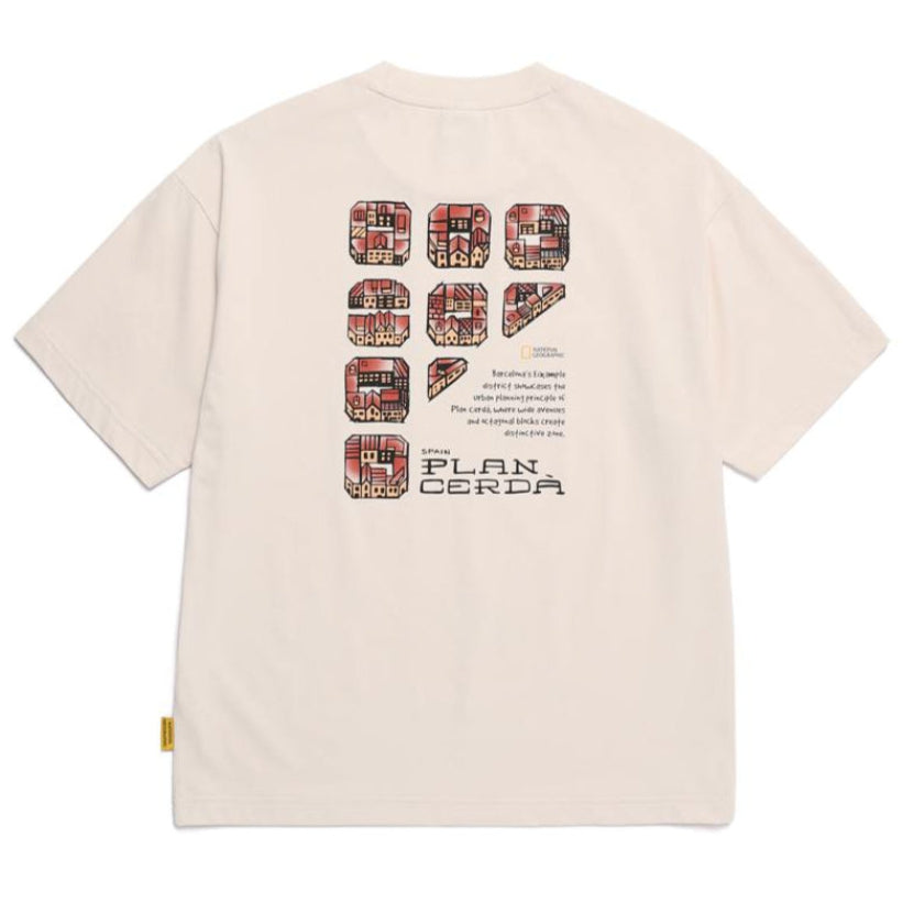 CROW COOL MAX BARCELONA SEMI OVER FIT SHORT SLEEVE T-SHIRT L/BEIGE